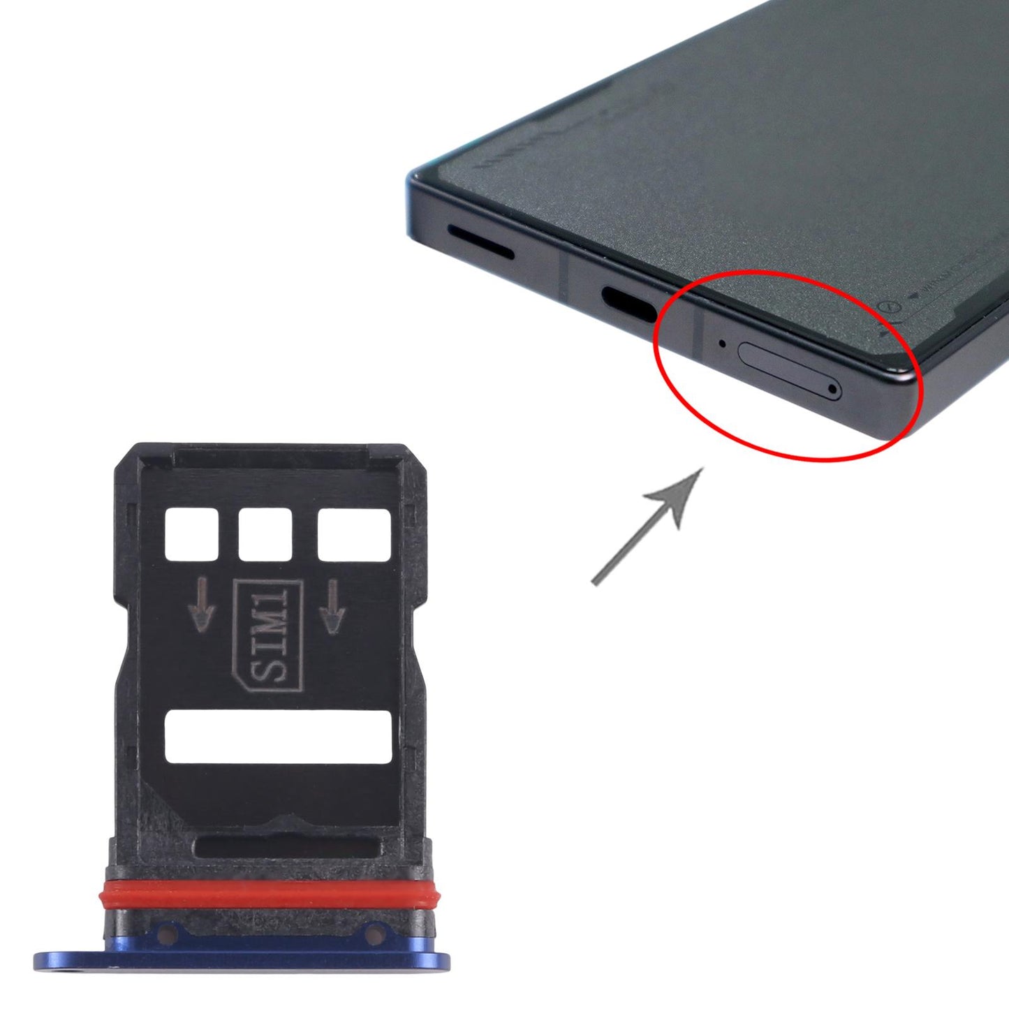For ZTE nubia RedMagic 7 Pro NX709J SIM Card Tray + SIM Card Tray (Blue)