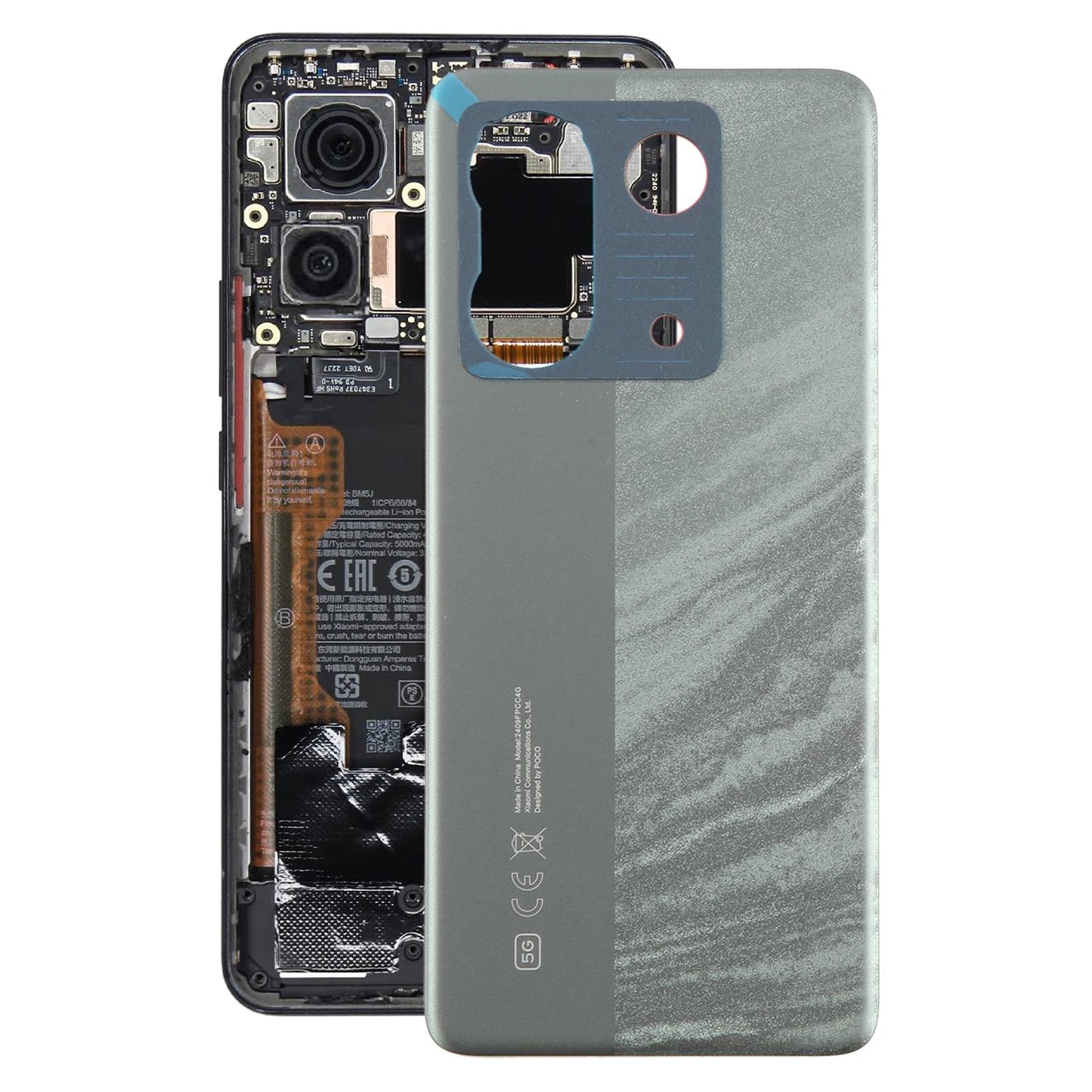 For Xiaomi Poco M7 Pro 5G Original Battery Back Cover(Green)