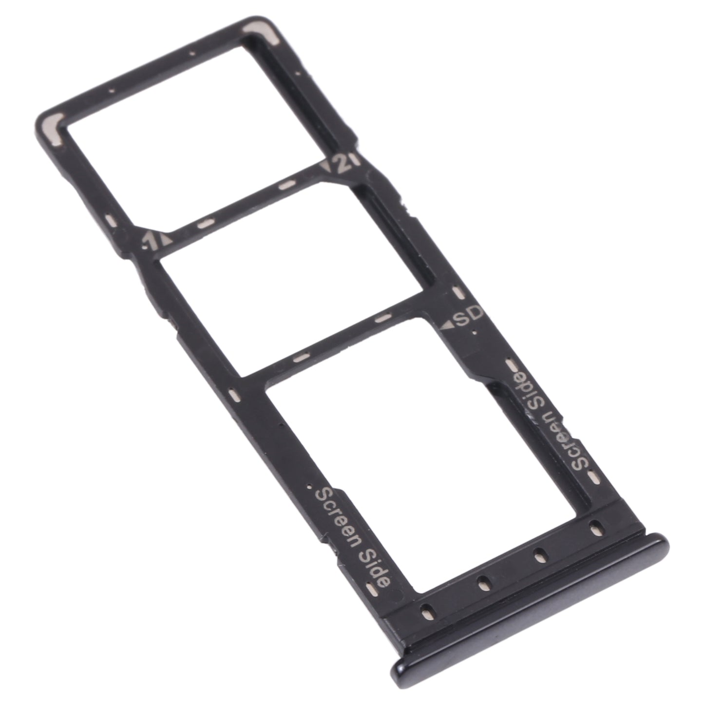 For Infinix Hot 9 Pro SIM Card Tray + SIM Card Tray + Micro SD Card Tray (Black)