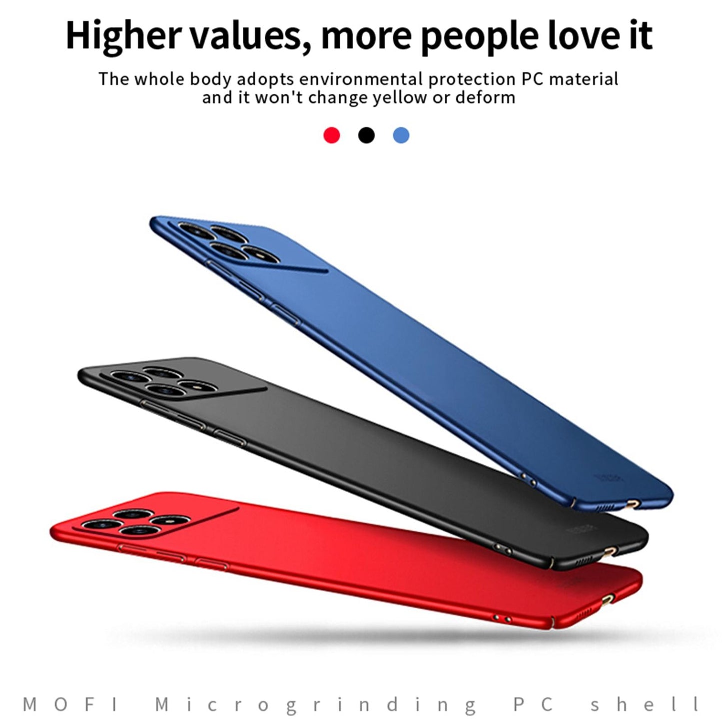 For Redmi K90 / Poco F8 Pro MOFI Micro-Frosted PC Ultra-thin Hard Phone Case(Black)