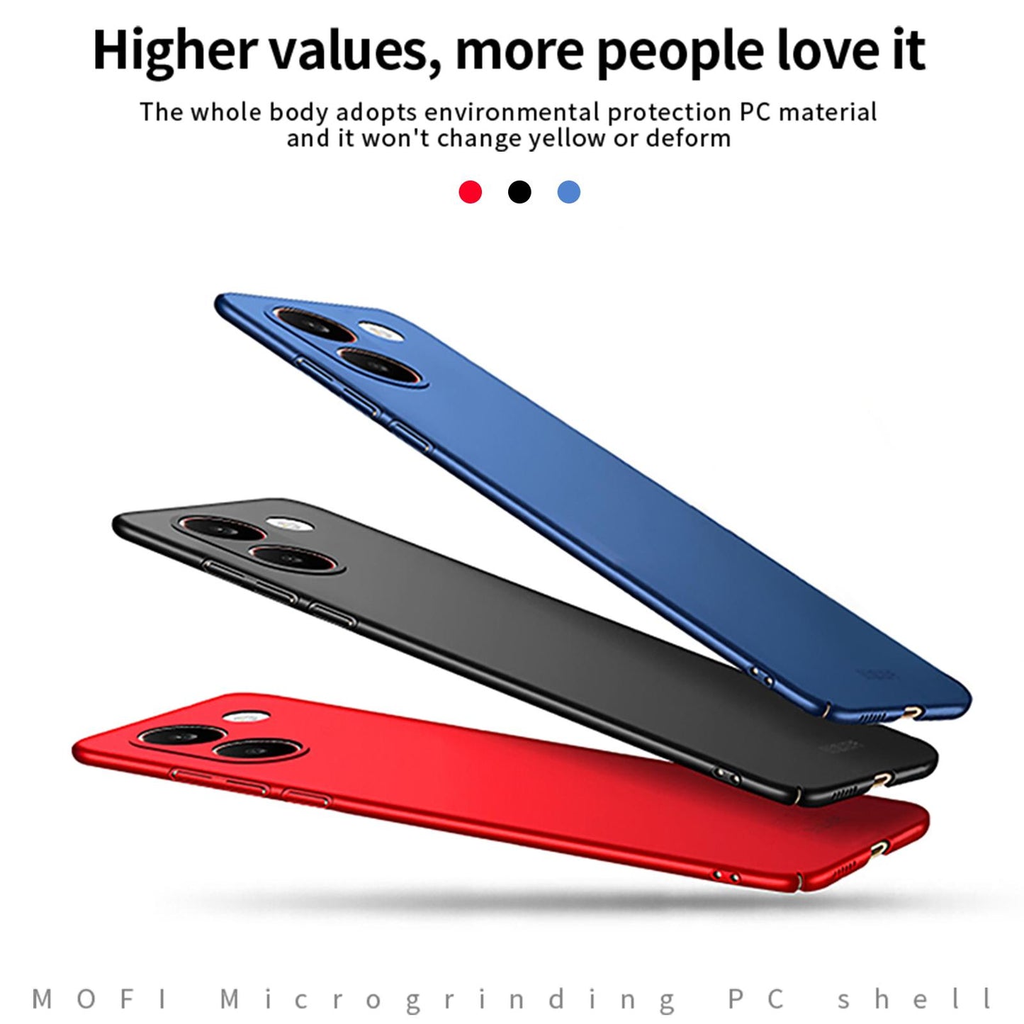 For Redmi Turbo 5 / Poco X8 Pro MOFI Micro-Frosted PC Ultra-thin Hard Phone Case(Red)