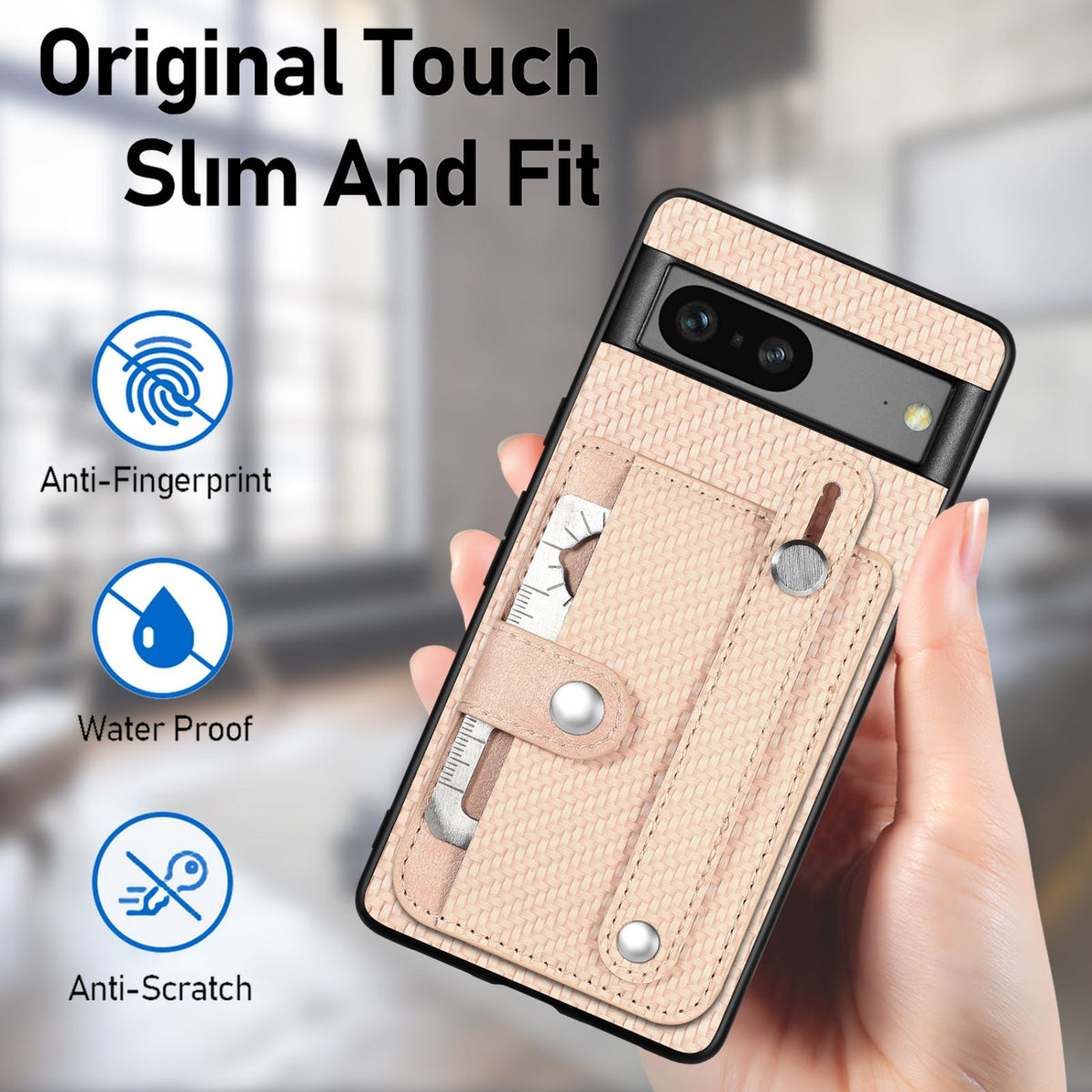 For Google Pixel 11 Pro XL Wristband Kickstand Card Wallet Back Cover Phone Case with Tool Knife - Black - SYA002231010A