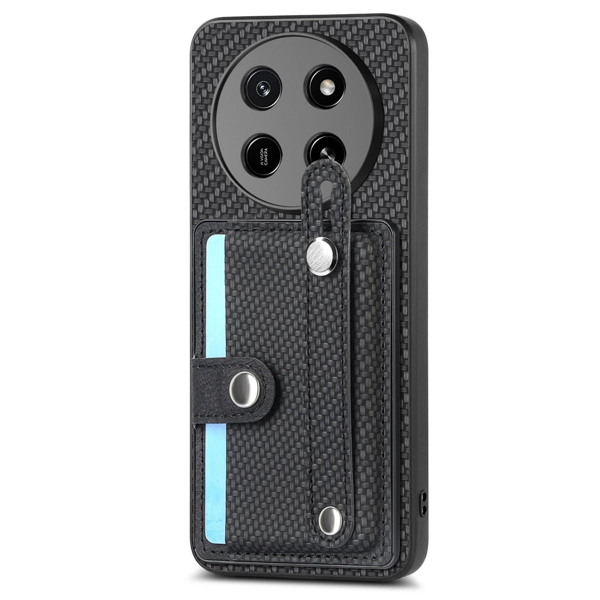For Honor X80 Pro Max 5G Wristband Kickstand Card Wallet Back Cover Phone Case with Tool Knife - Black - SYA002231209A