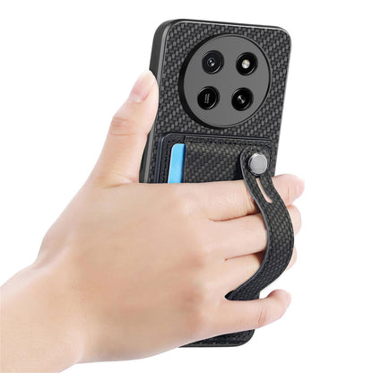 For Honor X80 Pro Max 5G Wristband Kickstand Card Wallet Back Cover Phone Case with Tool Knife - Black - SYA002231209A
