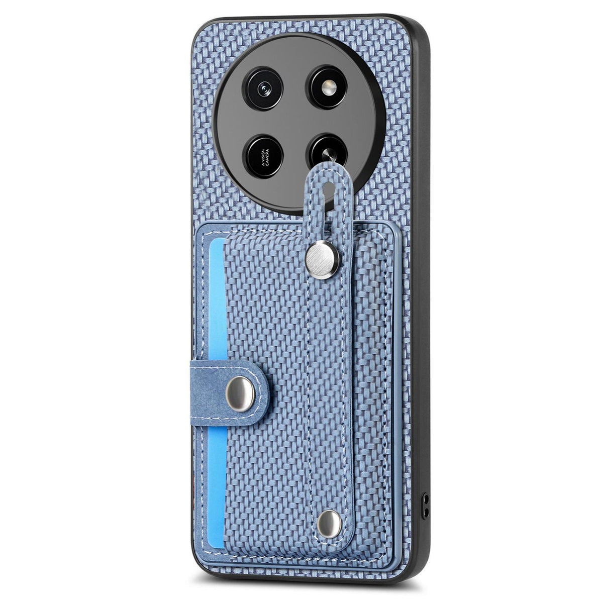 For Honor X80 Pro Max 5G Wristband Kickstand Card Wallet Back Cover Phone Case with Tool Knife - Blue - SYA002231209B