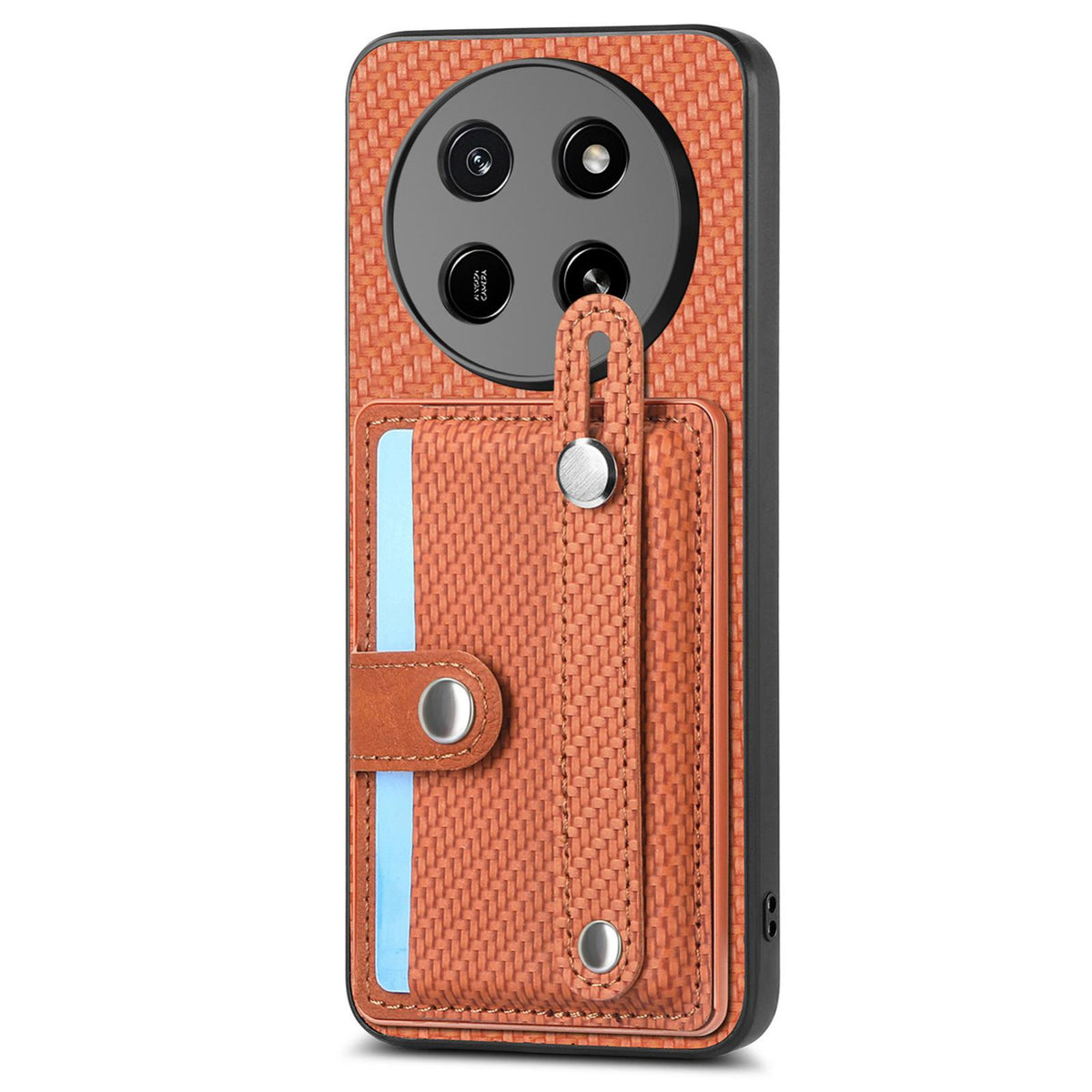 For Honor X80 Pro Max 5G Wristband Kickstand Card Wallet Back Cover Phone Case with Tool Knife - Brown - SYA002231209C