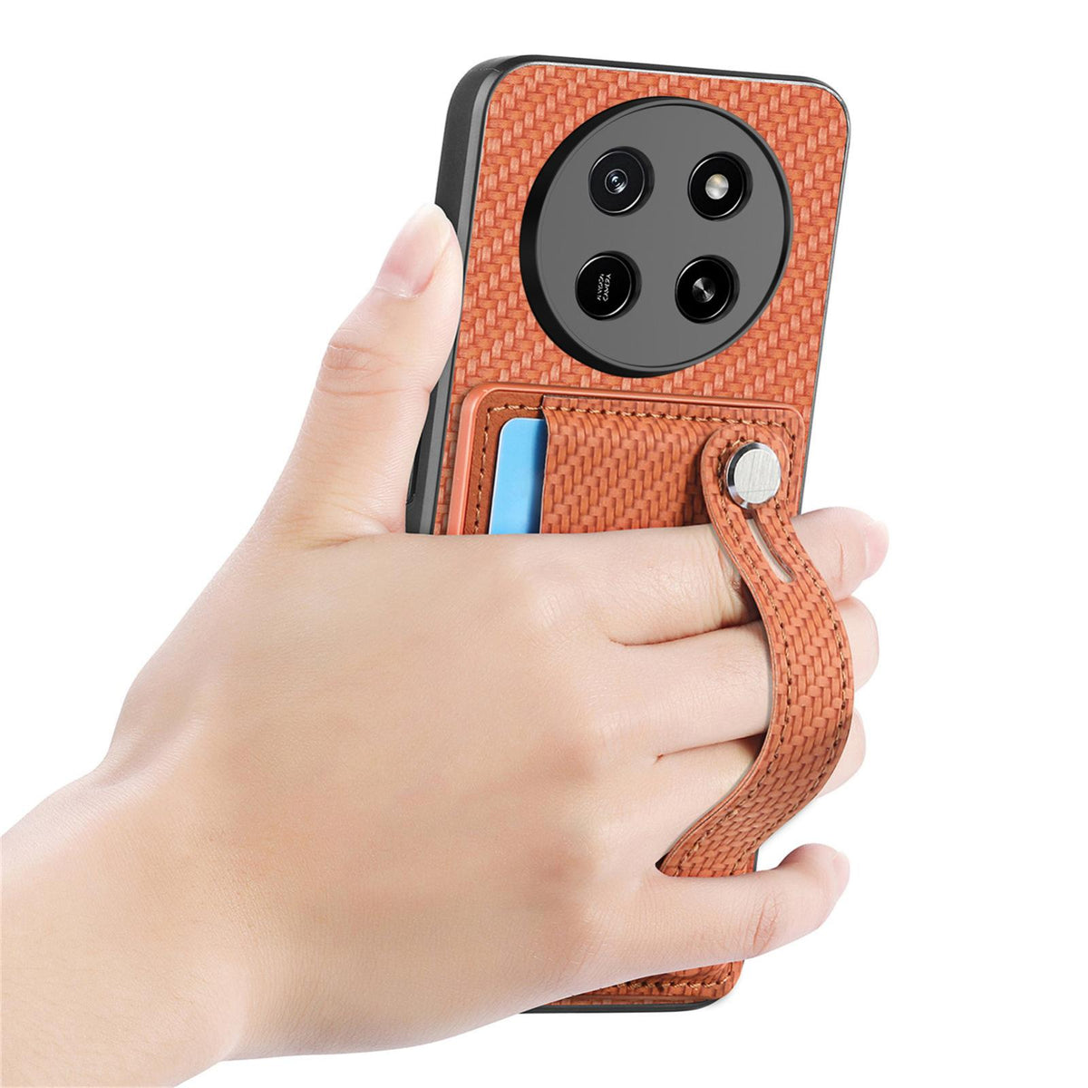 For Honor X80 Pro Max 5G Wristband Kickstand Card Wallet Back Cover Phone Case with Tool Knife - Brown - SYA002231209C