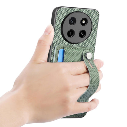 For Honor X80 Pro Max 5G Wristband Kickstand Card Wallet Back Cover Phone Case with Tool Knife - Green - SYA002231209D