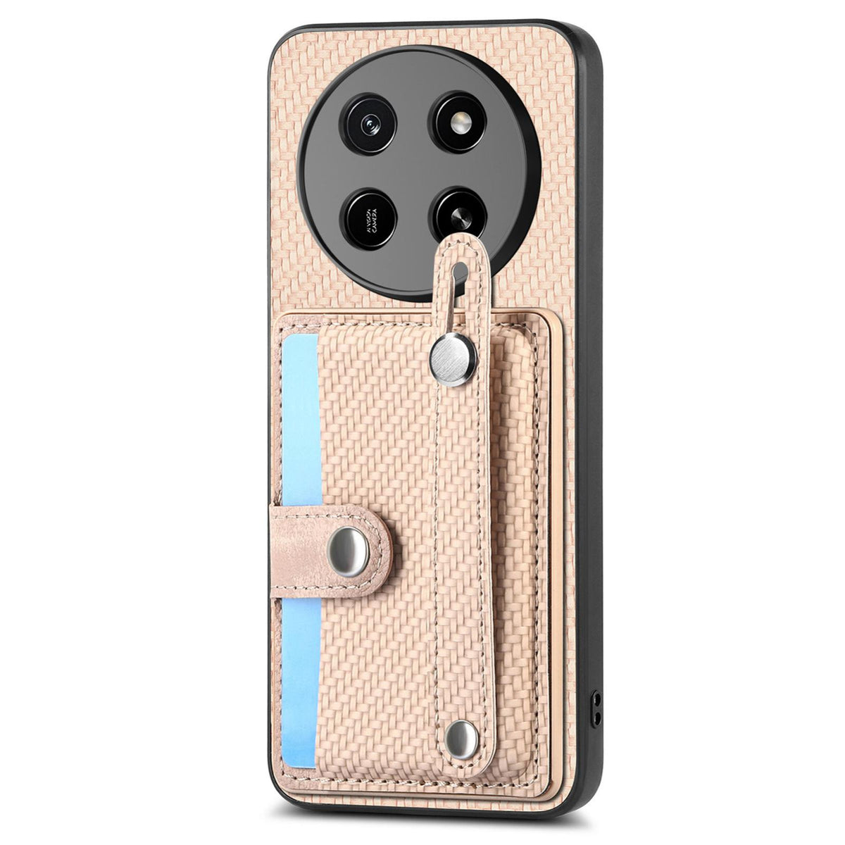 For Honor X80 Pro Max 5G Wristband Kickstand Card Wallet Back Cover Phone Case with Tool Knife - Khaki - SYA002231209E