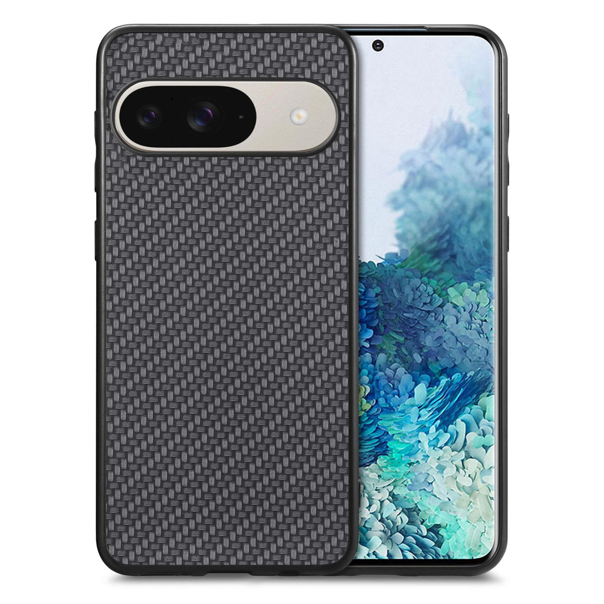 For Google Pixel 11 Carbon Fiber Texture Leather Back Cover Phone Case - Black - SYA002233910A