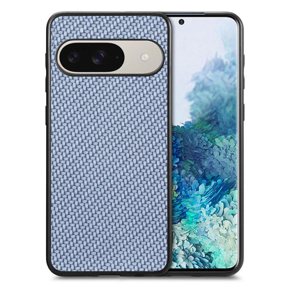 For Google Pixel 11 Carbon Fiber Texture Leather Back Cover Phone Case - Blue - SYA002233910B