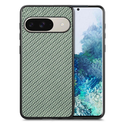 For Google Pixel 11 Carbon Fiber Texture Leather Back Cover Phone Case - Green - SYA002233910D
