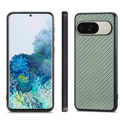 For Google Pixel 11 Carbon Fiber Texture Leather Back Cover Phone Case - Green - SYA002233910D