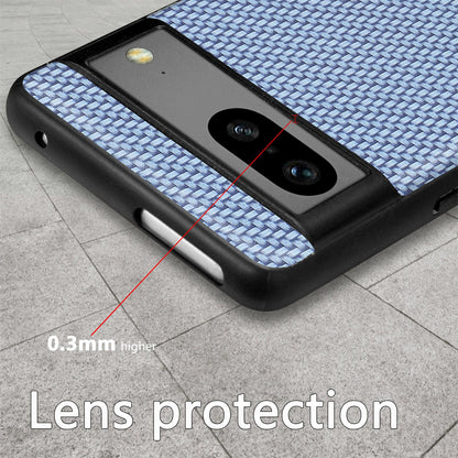 For Google Pixel 11 Carbon Fiber Texture Leather Back Cover Phone Case - Khaki - SYA002233910E
