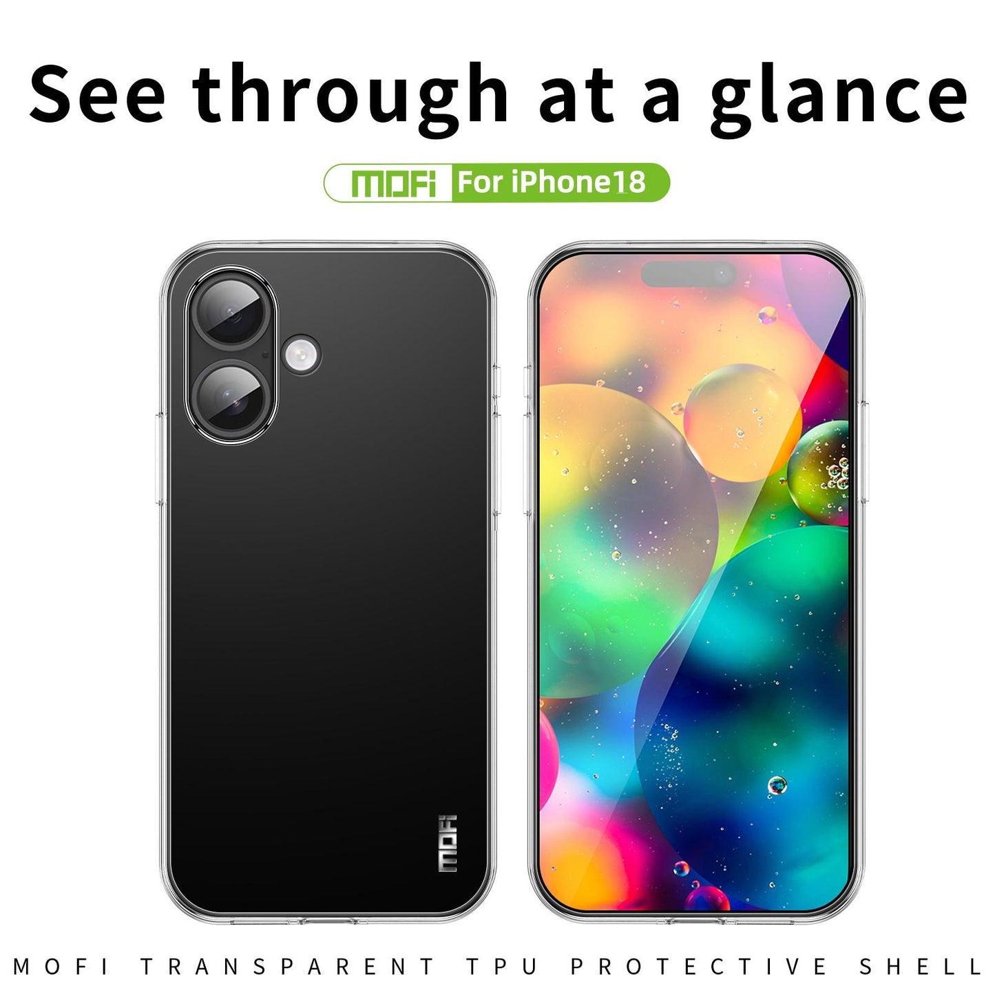 For iPhone 18 MOFI Ming Series Ultra-thin TPU Phone Case(Transparent)