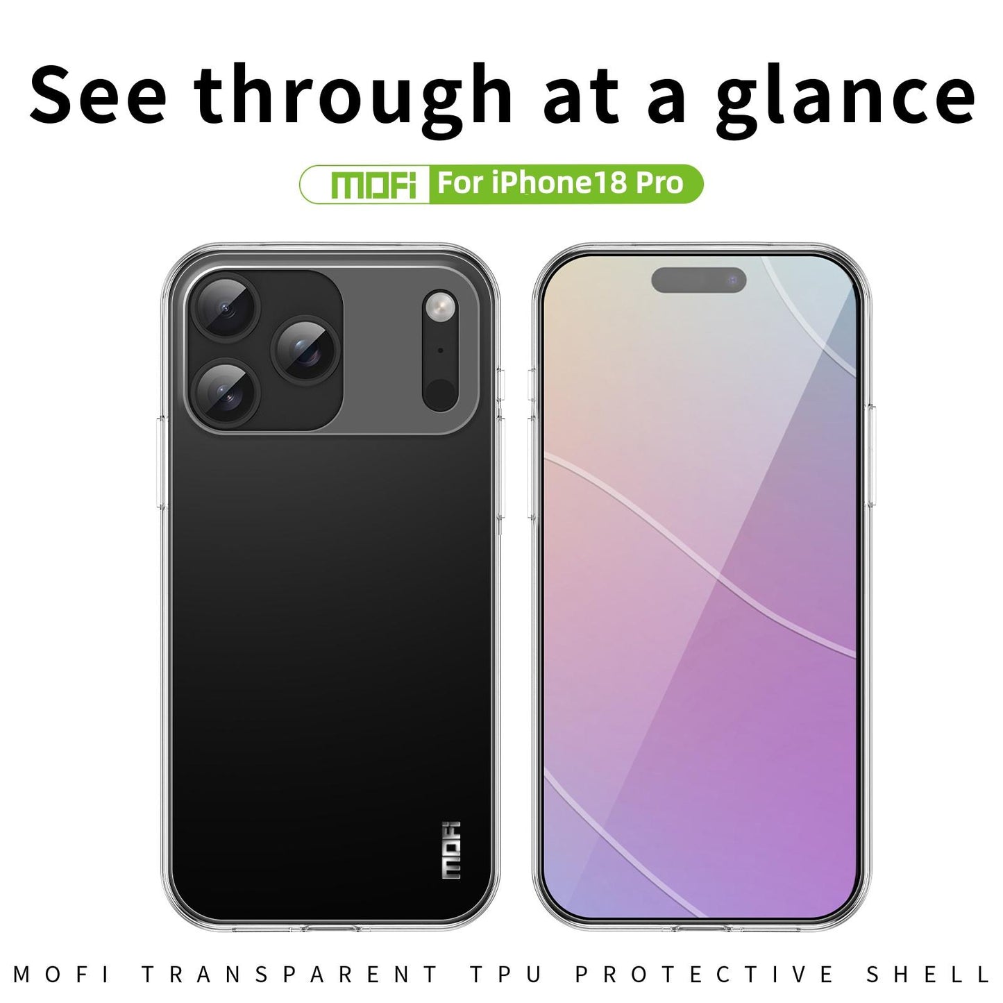 For iPhone 18 Pro MOFI Ming Series Ultra-thin TPU Phone Case(Transparent)