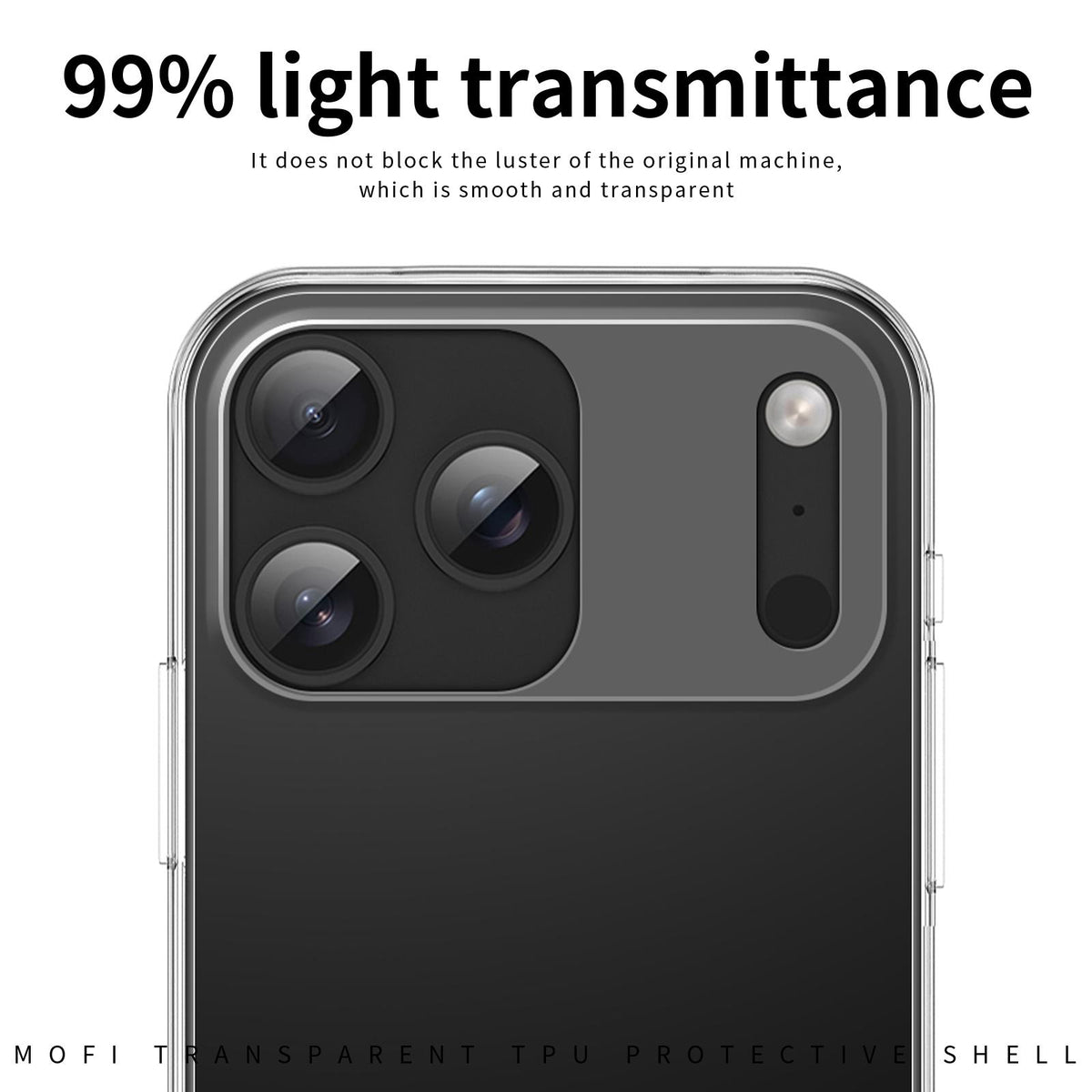 For iPhone 18 Pro Max MOFI Ming Series Ultra-thin TPU Phone Case - Transparent - SYA002239416A