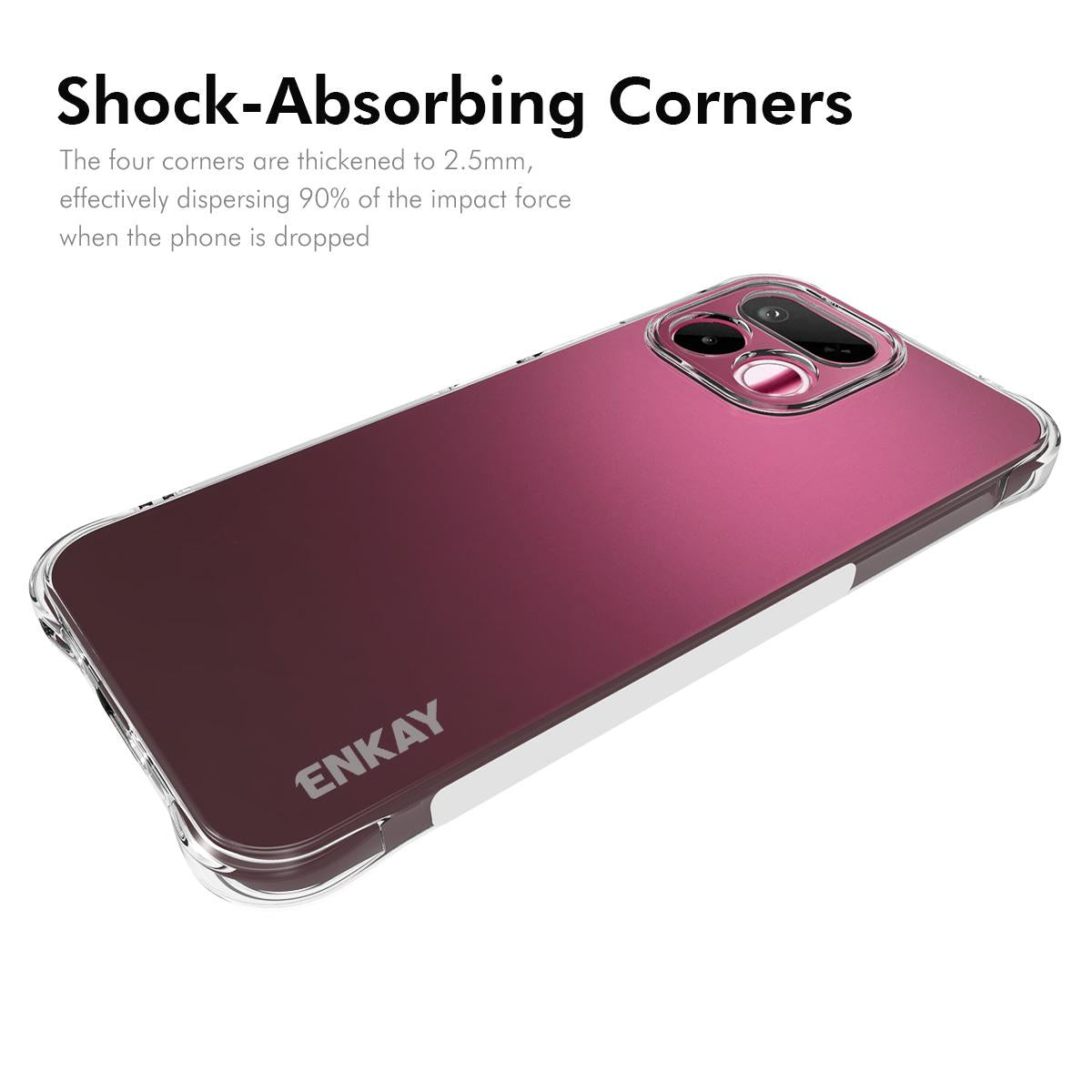 For Realme 16T 5G ENKAY Transparent TPU Shockproof Anti-slip Phone Case - Default - SYA002243323