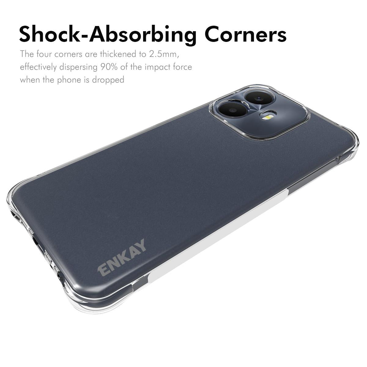 For TCL K70 Power 4G ENKAY Hat-Prince Transparent TPU Shockproof Phone Case - Default - SYA002243412