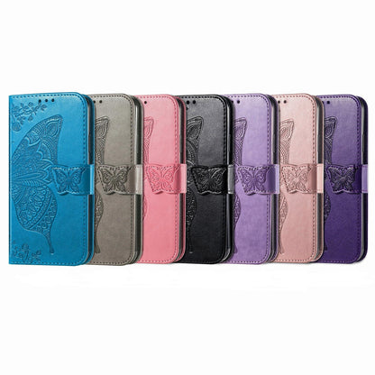 For Honor Play 80 Plus 5G Butterfly Love Flower Embossed Leather Phone Case(Lavender)
