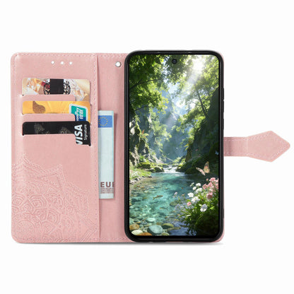 For Honor Play 80 Plus 5G Mandala Flower Embossed Leather Phone Case(Rose Gold)