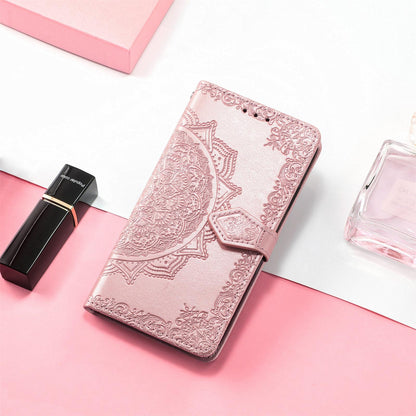 For Honor Play 80 Plus 5G Mandala Flower Embossed Leather Phone Case(Rose Gold)