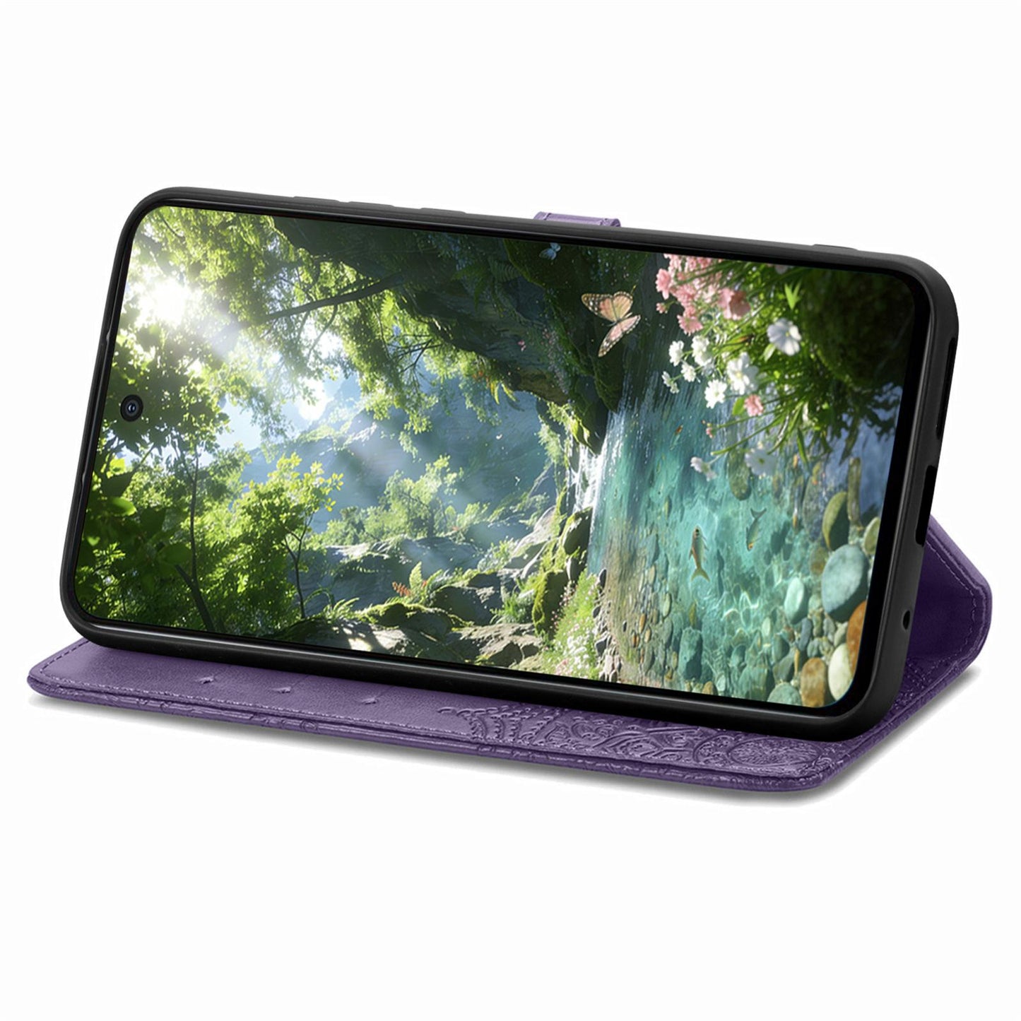 For Honor Play 80 Plus 5G Mandala Flower Embossed Leather Phone Case(Purple)
