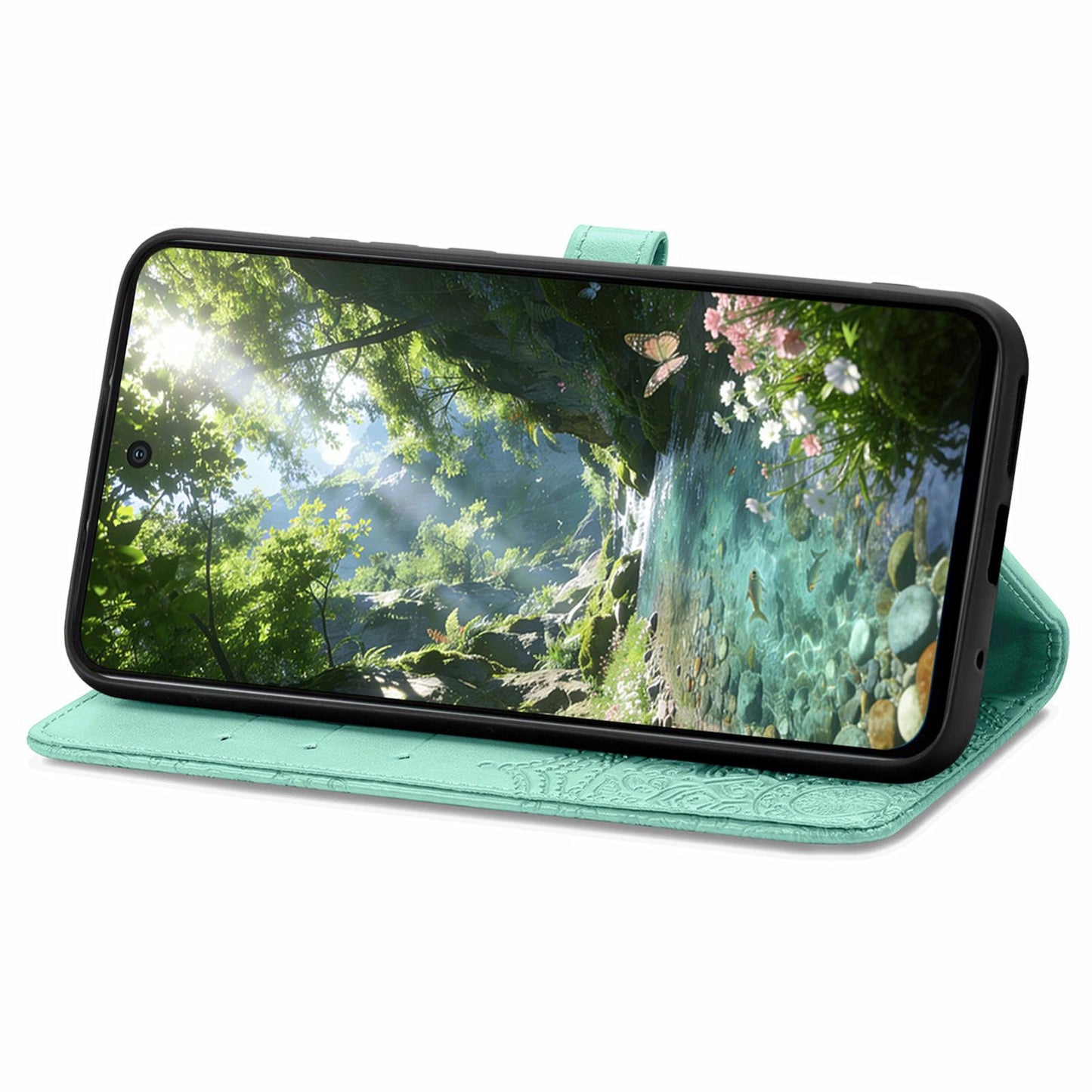 For Honor Play 80 Plus 5G Mandala Flower Embossed Leather Phone Case(Green)