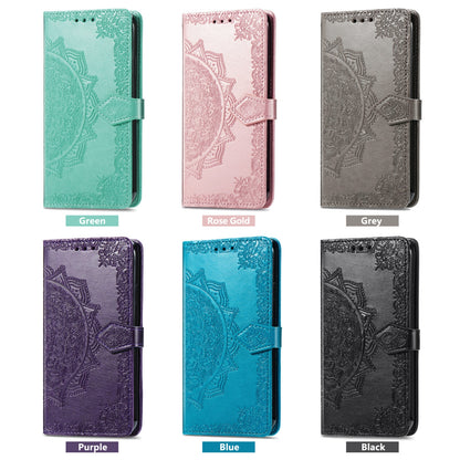 For Honor Play 80 Plus 5G Mandala Flower Embossed Leather Phone Case(Black)