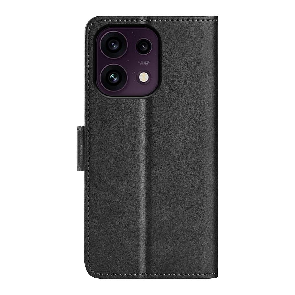 For OPPO Reno16 F / FS Dual-side Magnetic Buckle Horizontal Flip Leather Phone Case - Black - SYA002253030A