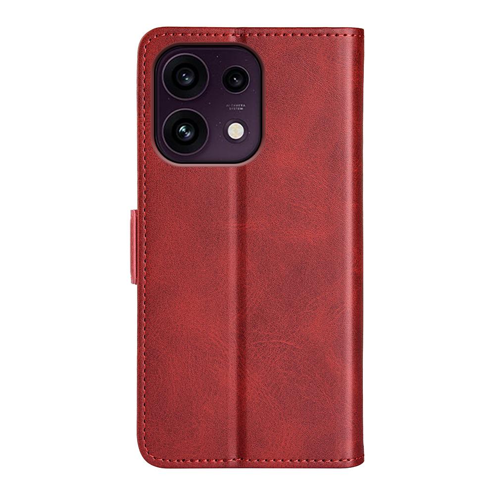 For OPPO Reno16 F / FS Dual-side Magnetic Buckle Horizontal Flip Leather Phone Case - Red - SYA002253030E