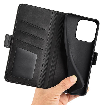 For OPPO Reno16 5G /16 Pro 5G Global Dual-side Magnetic Buckle Horizontal Flip Leather Phone Case - Black - SYA002253031A