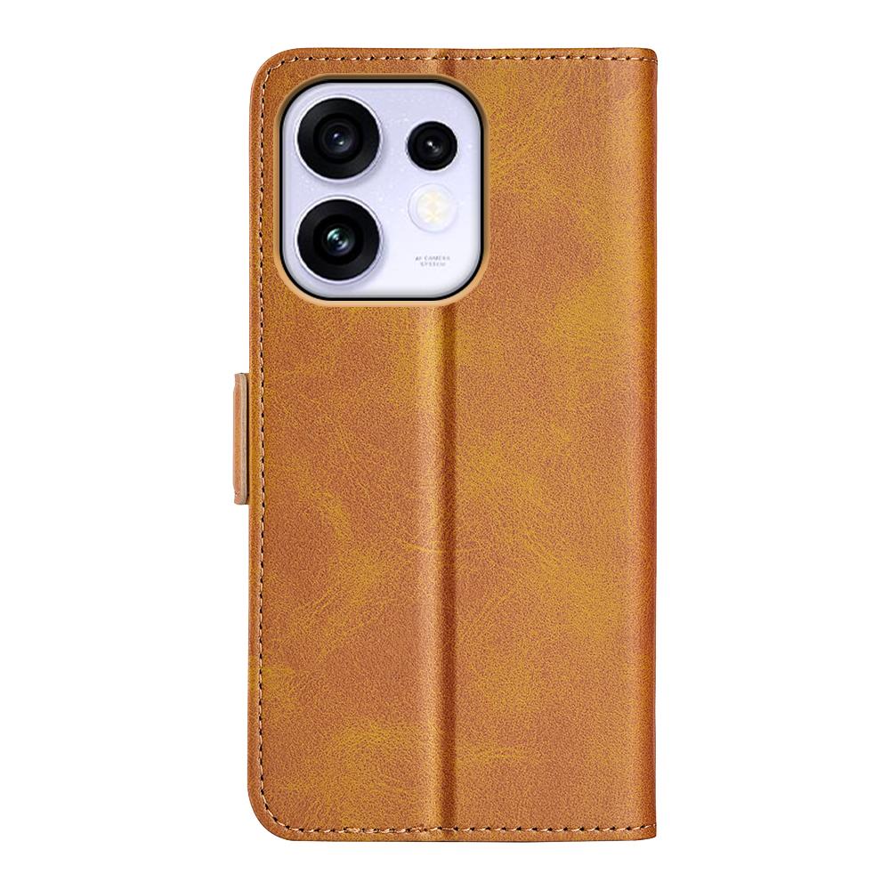 For OPPO Reno16 5G /16 Pro 5G Global Dual-side Magnetic Buckle Horizontal Flip Leather Phone Case - Yellow - SYA002253031B