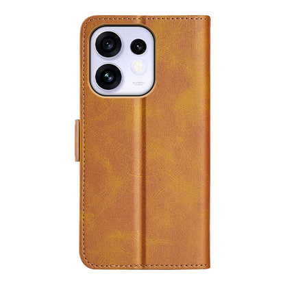 For OPPO Reno16 5G /16 Pro 5G Global Dual-side Magnetic Buckle Horizontal Flip Leather Phone Case - Yellow - SYA002253031B