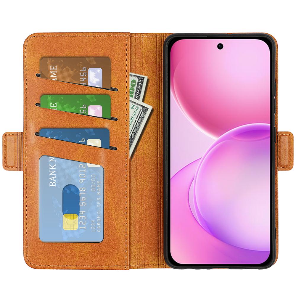 For OPPO Reno16 5G /16 Pro 5G Global Dual-side Magnetic Buckle Horizontal Flip Leather Phone Case - Yellow - SYA002253031B