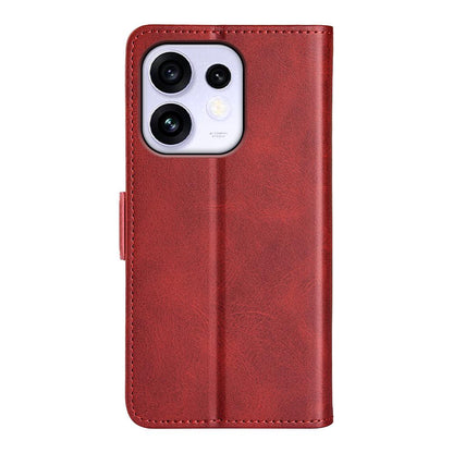 For OPPO Reno16 5G /16 Pro 5G Global Dual-side Magnetic Buckle Horizontal Flip Leather Phone Case - Red - SYA002253031E