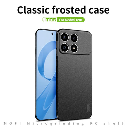 For Redmi K90 MOFI Fandun Series Frosted PC Ultra-thin All-inclusive Phone Case(Blue)