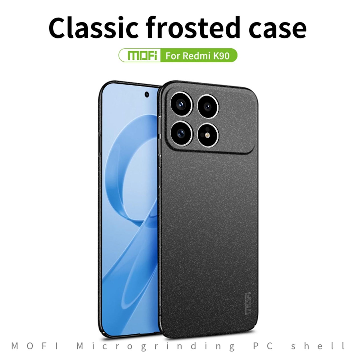 For Redmi K90 MOFI Fandun Series Frosted PC Ultra-thin All-inclusive Phone Case(Gray)
