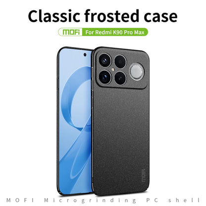 For Redmi K90 Pro Max MOFI Fandun Series Frosted PC Ultra-thin All-inclusive Phone Case(Black)