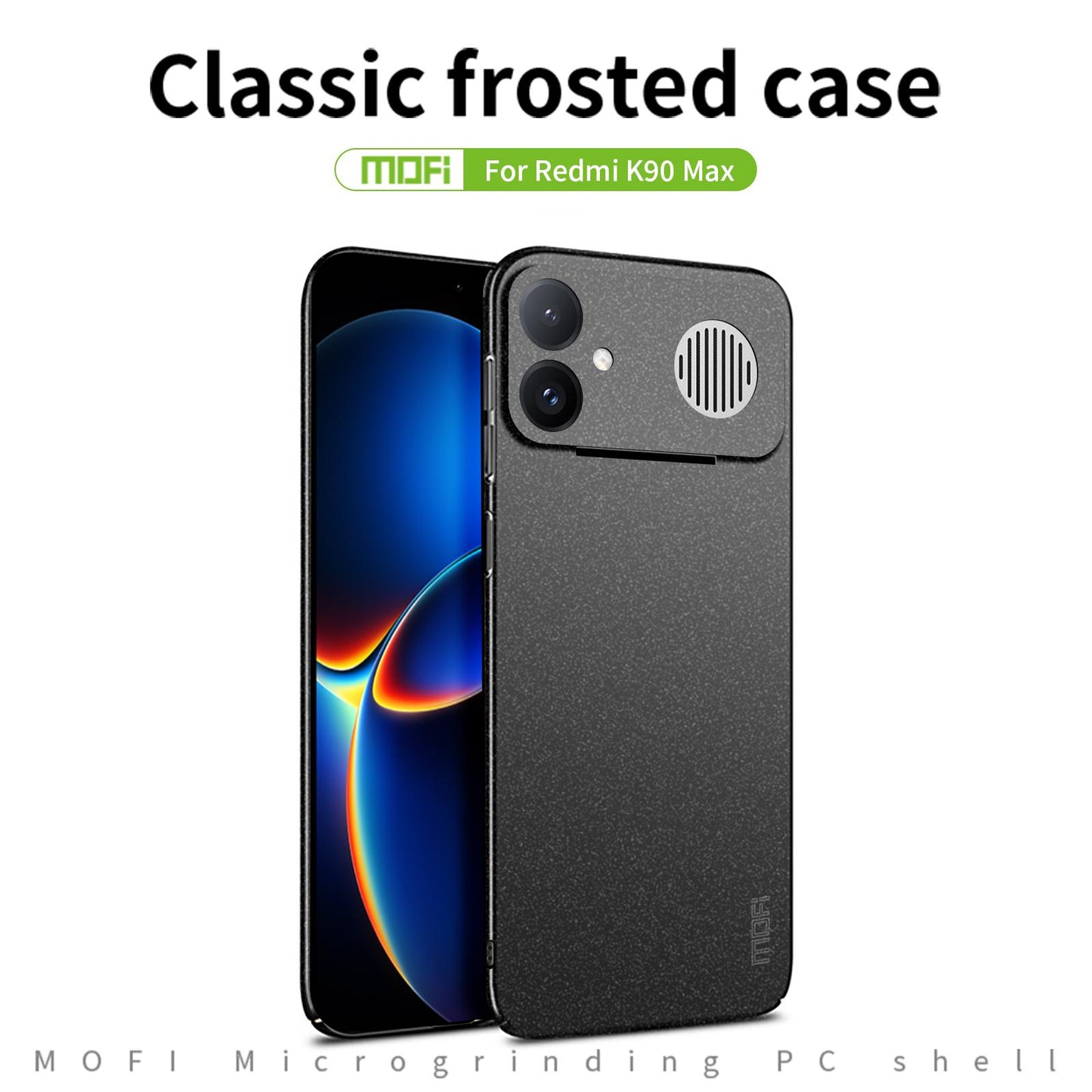 For Redmi K90 Max 5G MOFI Fandun Series Frosted PC Ultra-thin All-inclusive Phone Case(Black)