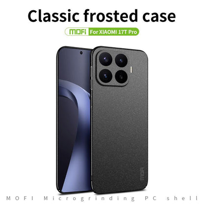 For Xiaomi 17T Pro 5G MOFI Fandun Series Frosted PC Ultra-thin All-inclusive Phone Case(Black)