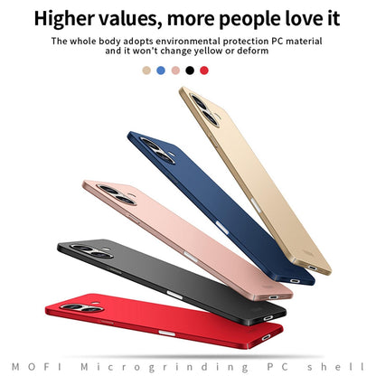 For iPhone 18 MOFI Frosted PC Ultra-thin Hard Phone Case - Blue - SYA002286814B