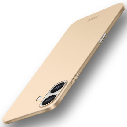 For iPhone 18 MOFI Frosted PC Ultra-thin Hard Phone Case - Gold - SYA002286814D