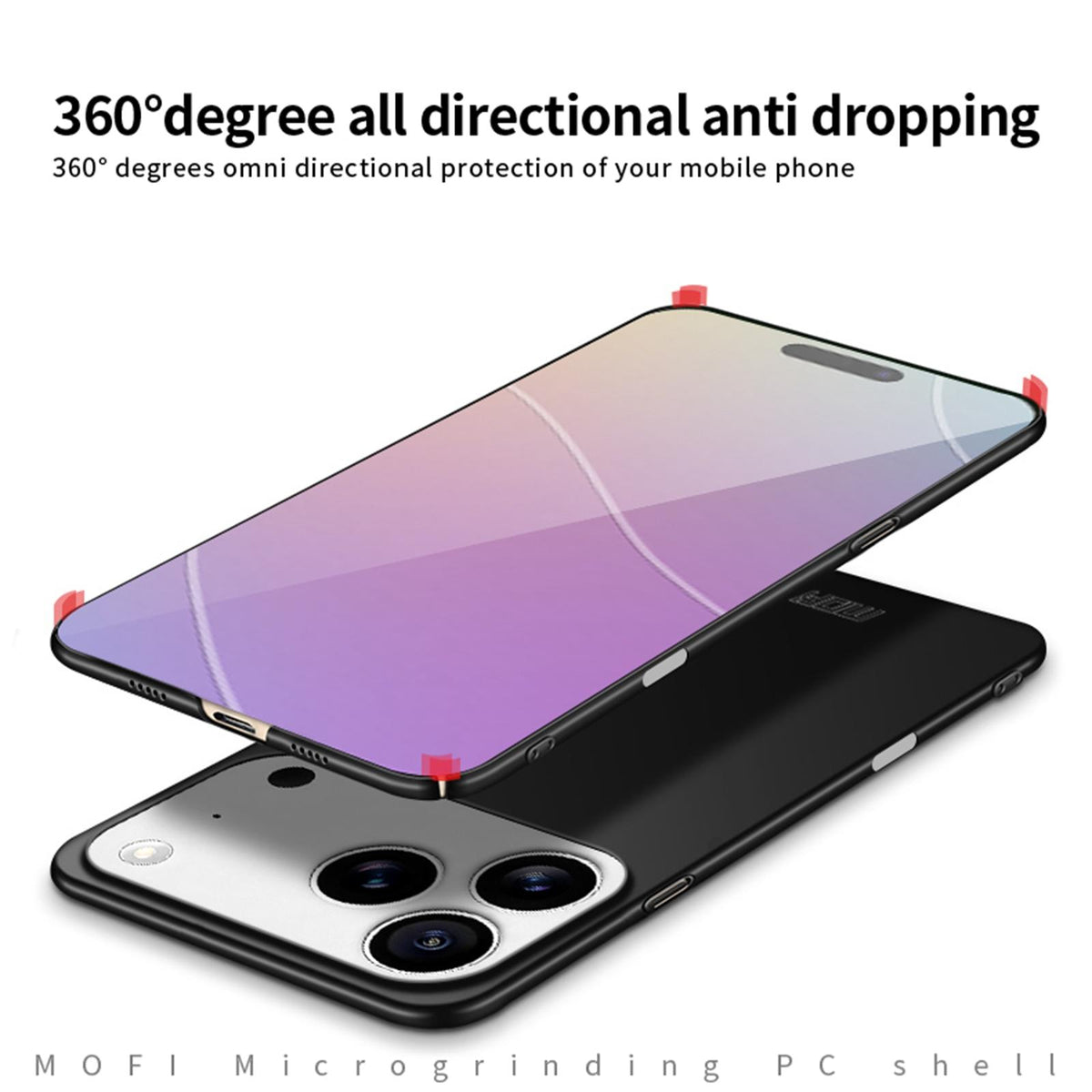 For iPhone 18 Pro MOFI Frosted PC Ultra-thin Hard Phone Case - Gold - SYA002286815D