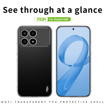 For Xiaomi Redmi K90 MOFI Ming Series Ultra-thin TPU Phone Case(Transparent)
