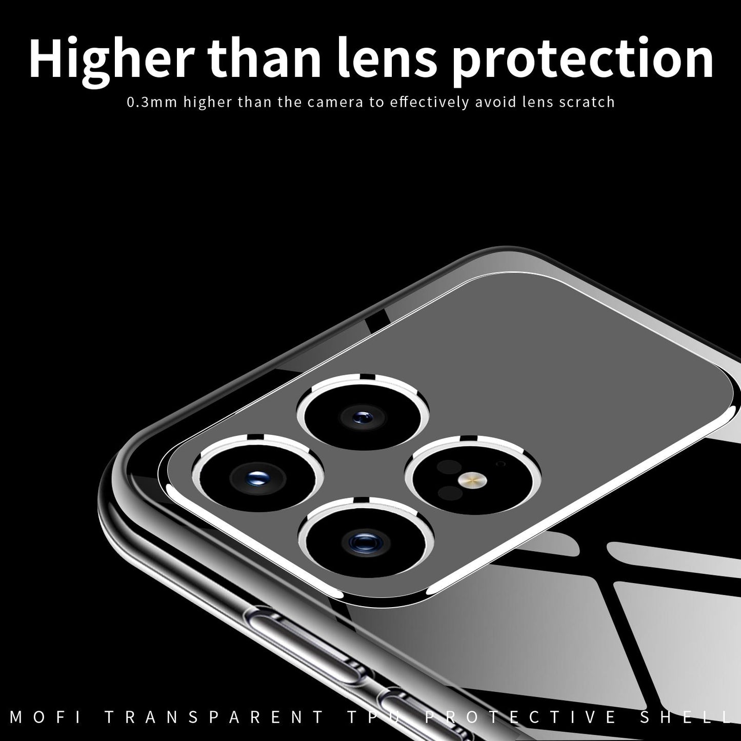 For Xiaomi Redmi K90 MOFI Ming Series Ultra-thin TPU Phone Case(Transparent)