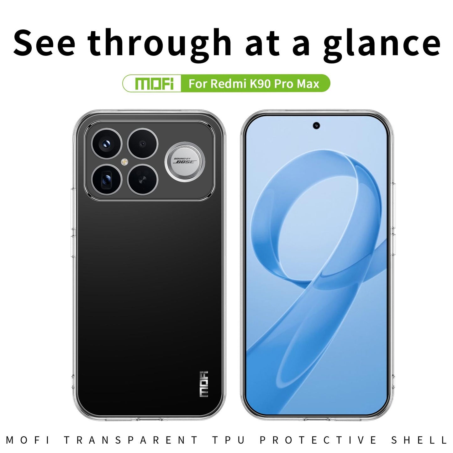 For Redmi K90 Pro Max / Poco F8 Ultra MOFI Ming Series Ultra-thin TPU Phone Case(Transparent)