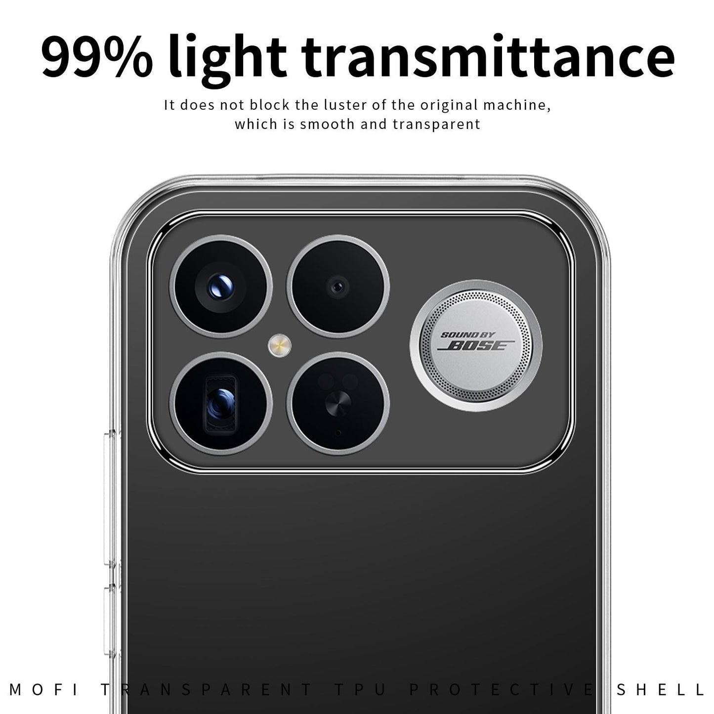 For Redmi K90 Pro Max / Poco F8 Ultra MOFI Ming Series Ultra-thin TPU Phone Case(Transparent)