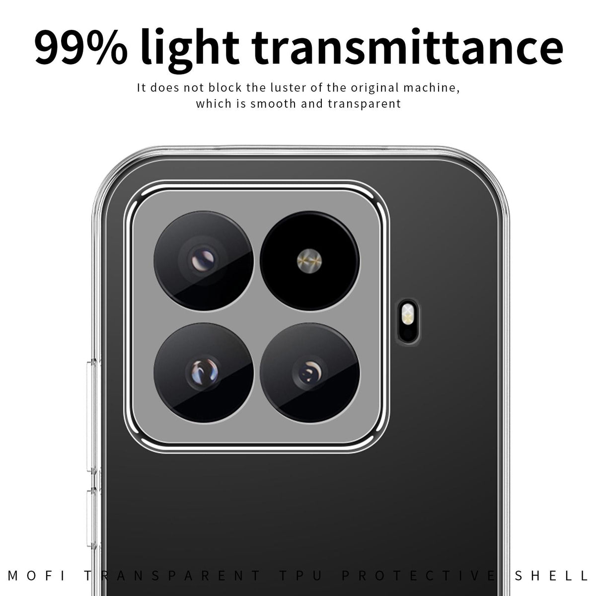 For Xiaomi 17T Pro 5G MOFI Ming Series Ultra-thin TPU Phone Case - Transparent - SYA002295449A