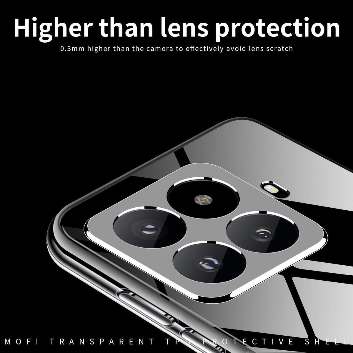 For Xiaomi 17T Pro 5G MOFI Ming Series Ultra-thin TPU Phone Case - Transparent - SYA002295449A